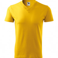 Koszulka męska V-Neck 102 - Żółty