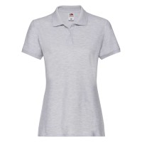 Koszulka damska Premium Polo - jasnoszary melanż