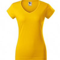 Koszulka damska Fit V-Neck 162 - Żółty