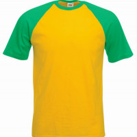 Koszulka Baseball z krótkim rękawem - Żółty