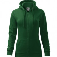 Bluza damska Trendy Zipper 411 - Butelkowa zieleń